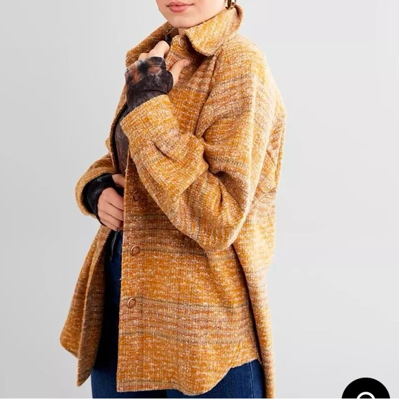 Mystree Mustard Plaid Shacket - Picture 5 of 7